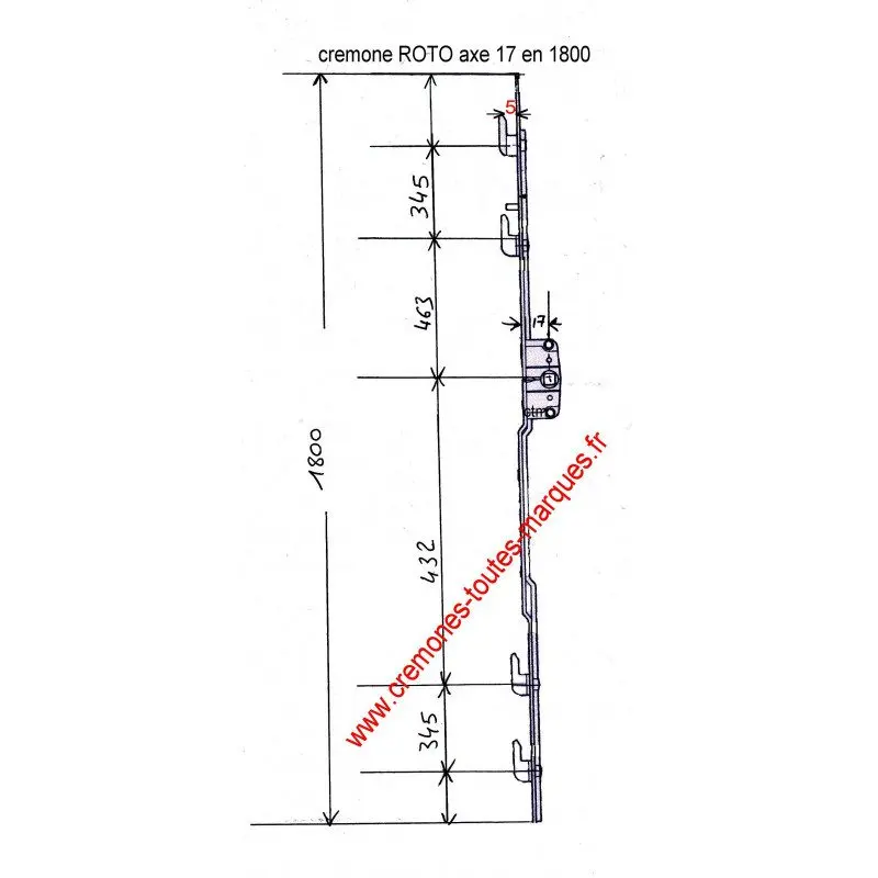 328991 axe 17 en 1800 crochet de 5 mm